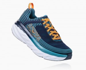 Black / Blue Hoka Bondi 6 Wide | 364129ZLC