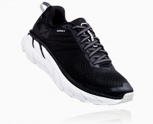 Black / White Hoka Clifton 6 Wide | 385604ECK