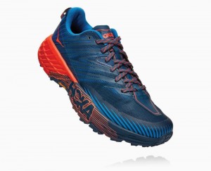 Blue / Red Hoka Speedgoat 4 Wide | 480213NAT