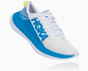 White / Blue Hoka Carbon X | 396482LYZ