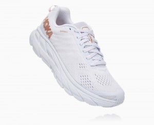 White / Rose Gold Hoka Clifton 6 | 482701EIB