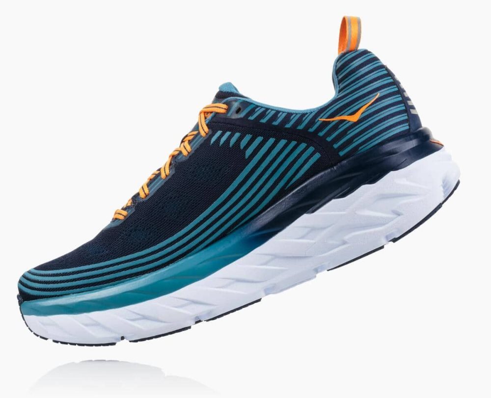 Black / Blue Hoka Bondi 6 Wide | 364129ZLC