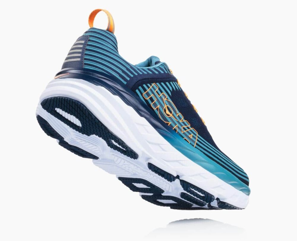 Black / Blue Hoka Bondi 6 Wide | 621489HTV