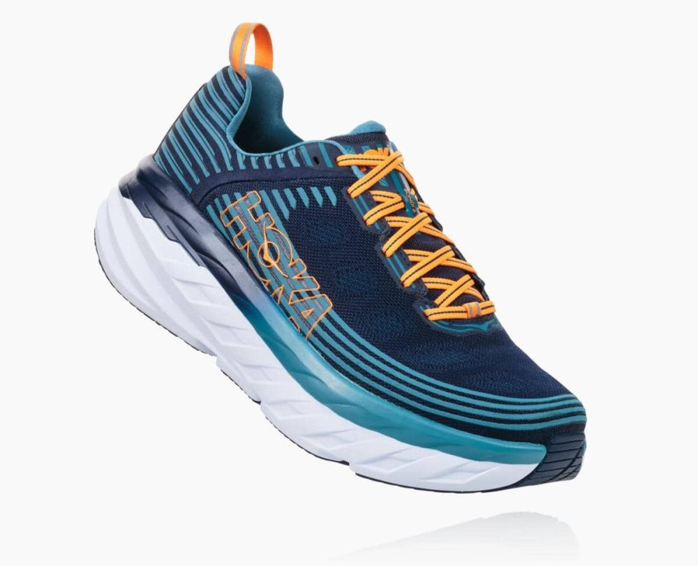 Black / Blue Hoka Bondi 6 Wide | 621489HTV