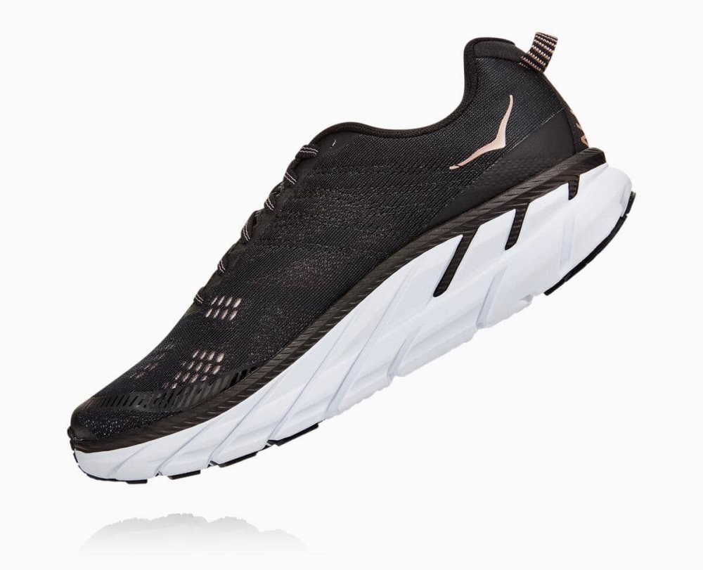 Black / Rose Gold Hoka Clifton 6 Wide | 960457CWZ