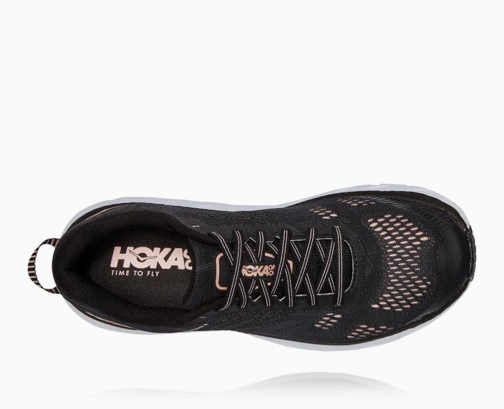 Black / Rose Gold Hoka Clifton 6 Wide | 960457CWZ