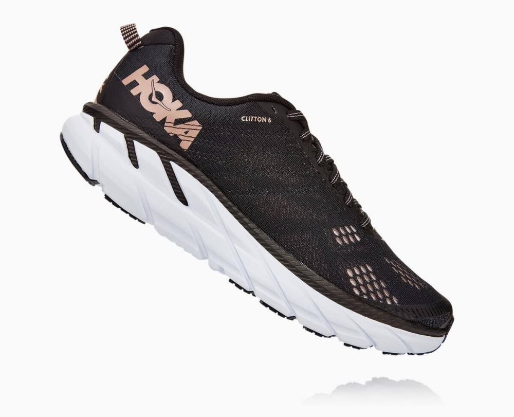 Black / Rose Gold Hoka Clifton 6 | 034685CYR