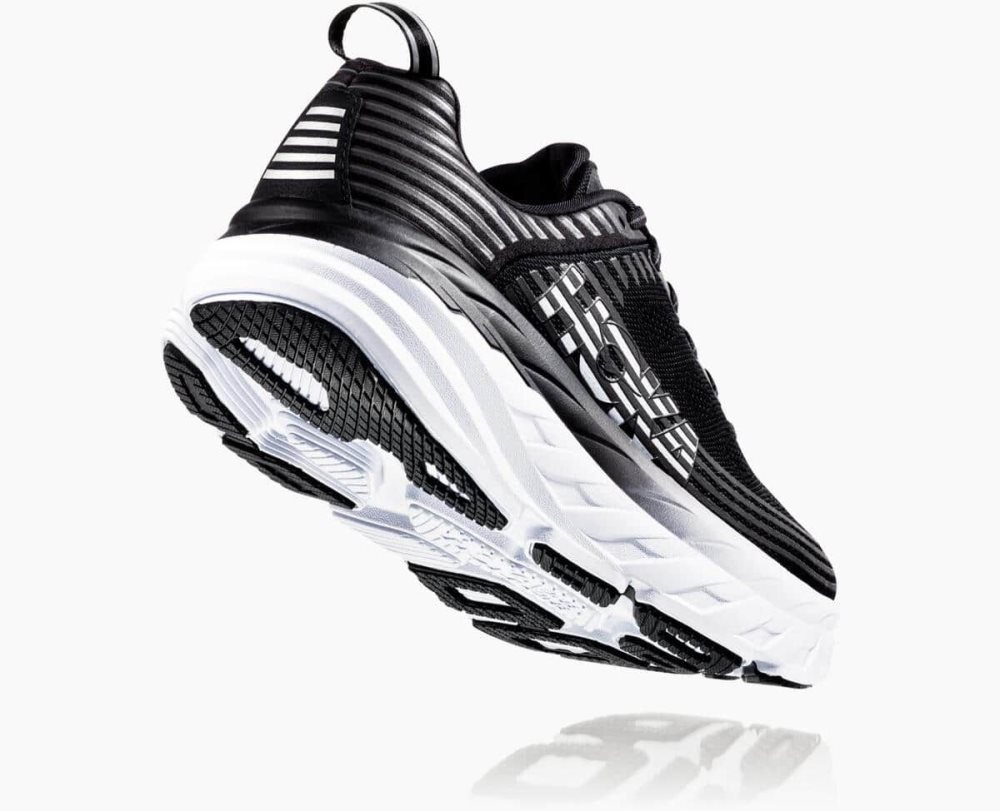 Black / White Hoka Bondi 6 Wide | 275103QHB