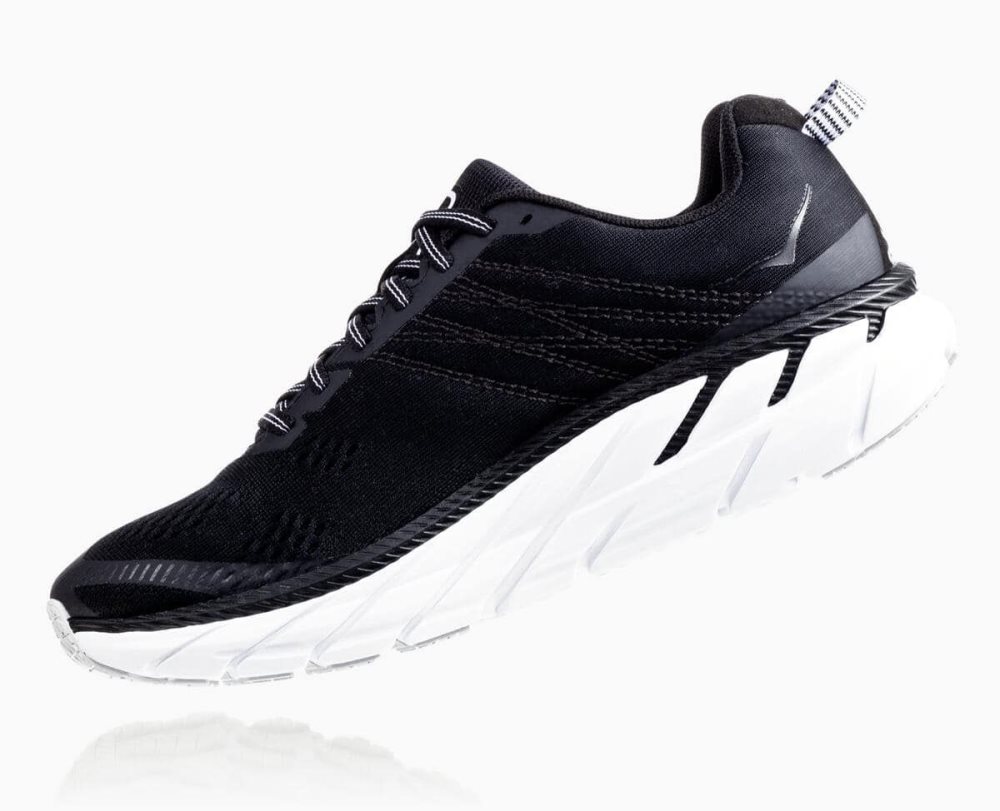 Black / White Hoka Clifton 6 Wide | 385604ECK