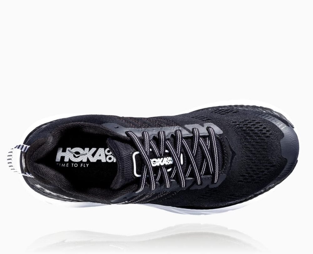 Black / White Hoka Clifton 6 Wide | 385604ECK