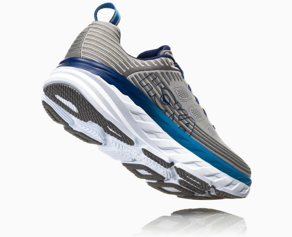 Blue / Grey Hoka Bondi 6 Wide | 052637QJN