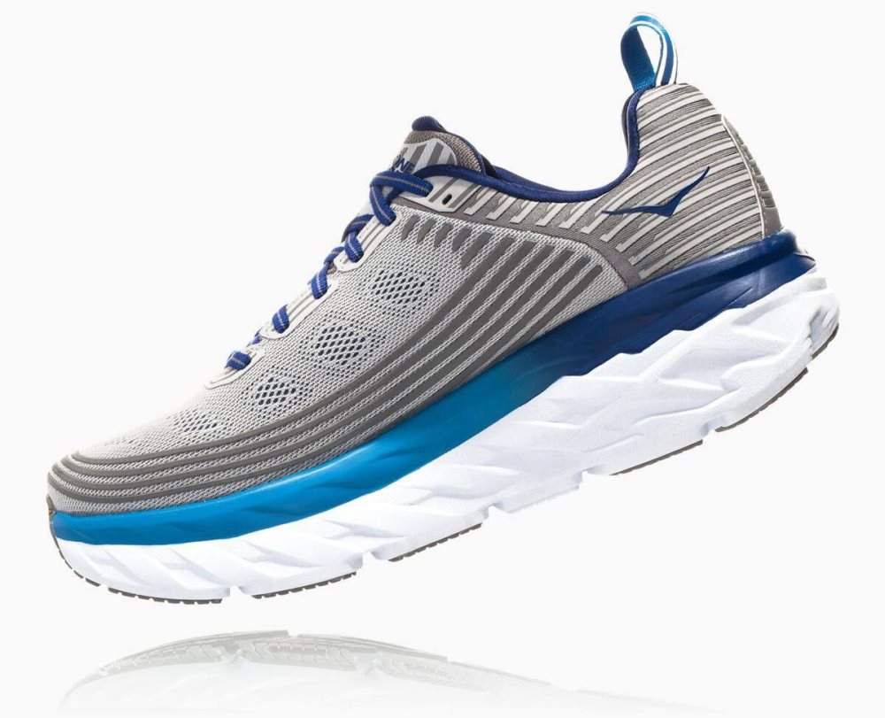 Blue / Grey Hoka Bondi 6 Wide | 052637QJN