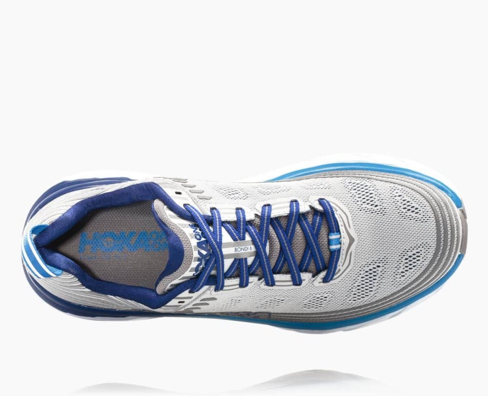 Blue / Grey Hoka Bondi 6 Wide | 052637QJN