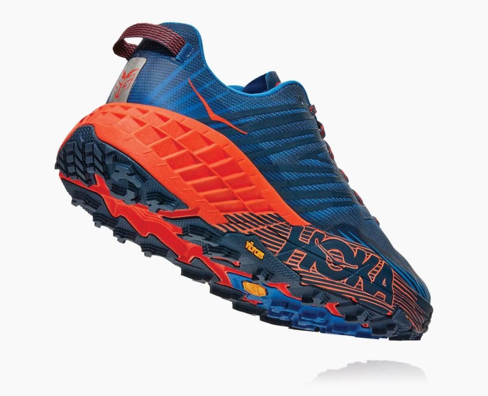 Blue / Red Hoka Speedgoat 4 Wide | 480213NAT