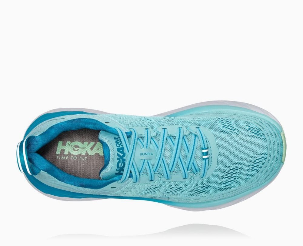 Brown / Blue Hoka Bondi 6 Wide | 189236QUN