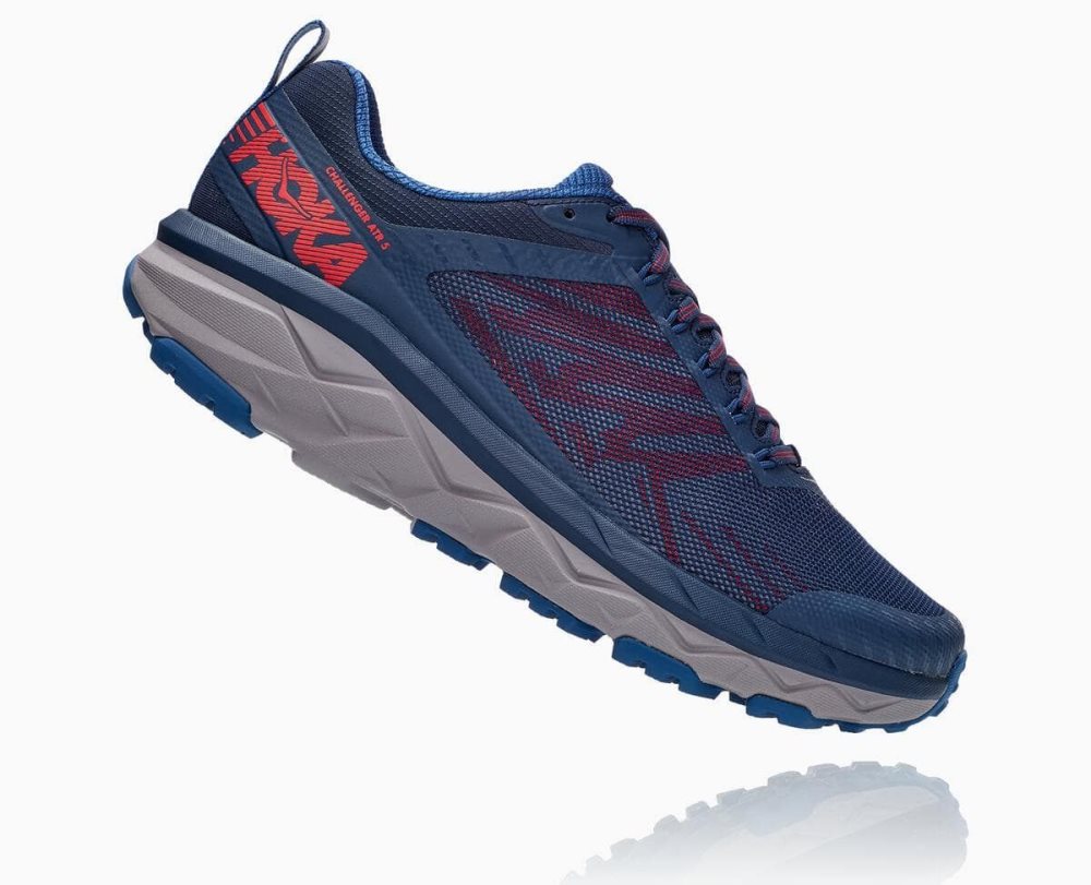 Dark Blue / Red Hoka Challenger ATR 5 Wide | 093217MNX