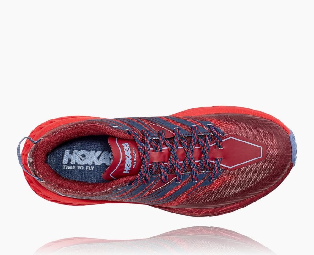 Dark Brown / Red Hoka Speedgoat 4 Wide | 093516GWO