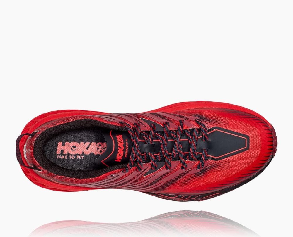 Dark Brown / Red Hoka Speedgoat 4 Wide | 286305OLI