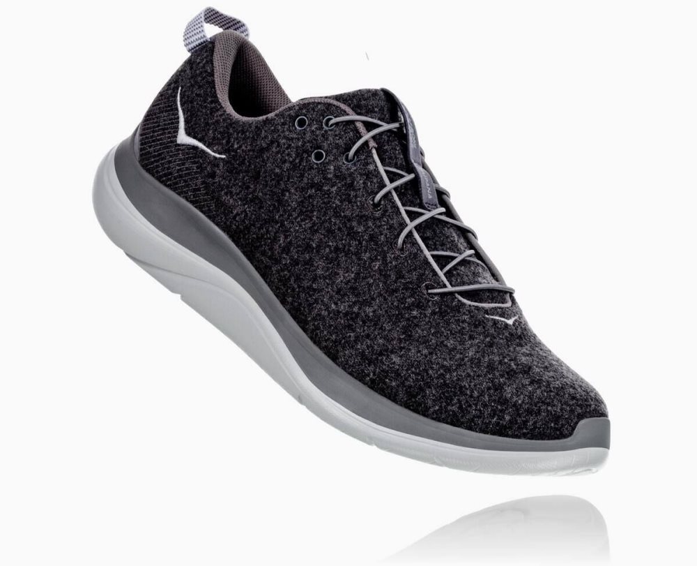 Dark Grey Hoka Hupana Flow Wool | 857160SFV