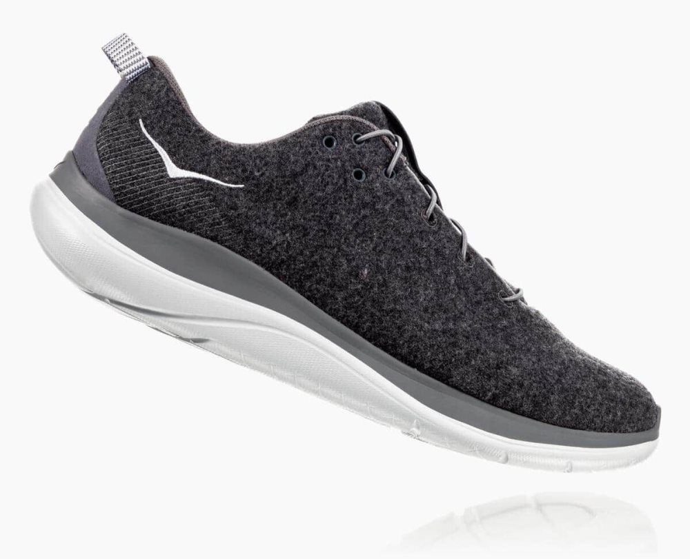 Dark Grey / Grey Hoka Hupana Flow Wool Wide | 283571PHG