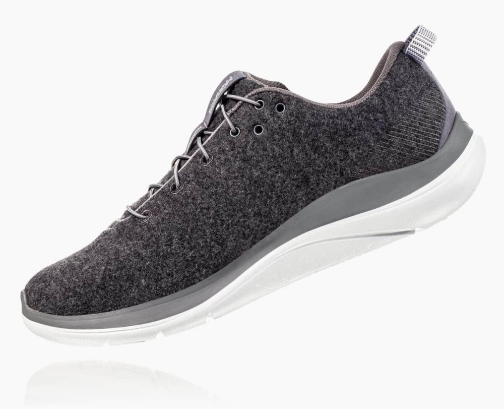 Dark Grey / Grey Hoka Hupana Flow Wool Wide | 283571PHG