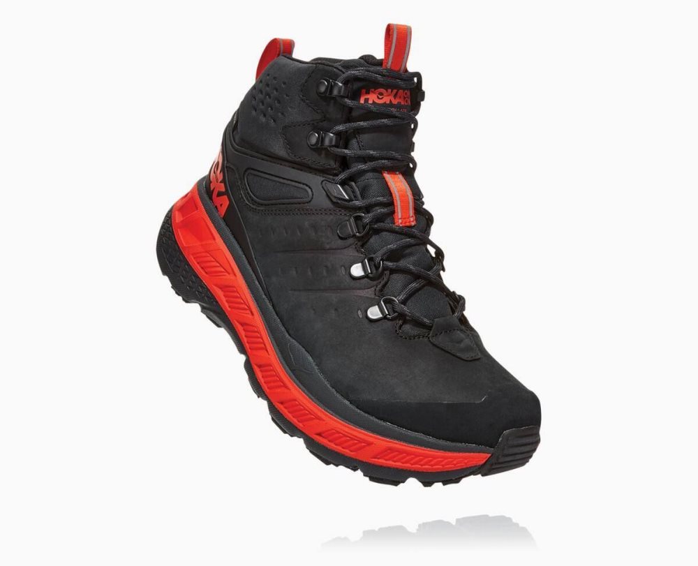 Dark Grey / Red Hoka Stinson Mid GORE | 651489QBT