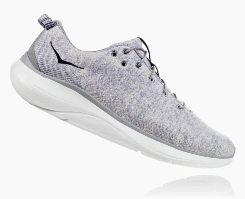 Deep Grey Hoka Hupana Flow Wool Wide | 468520PUX