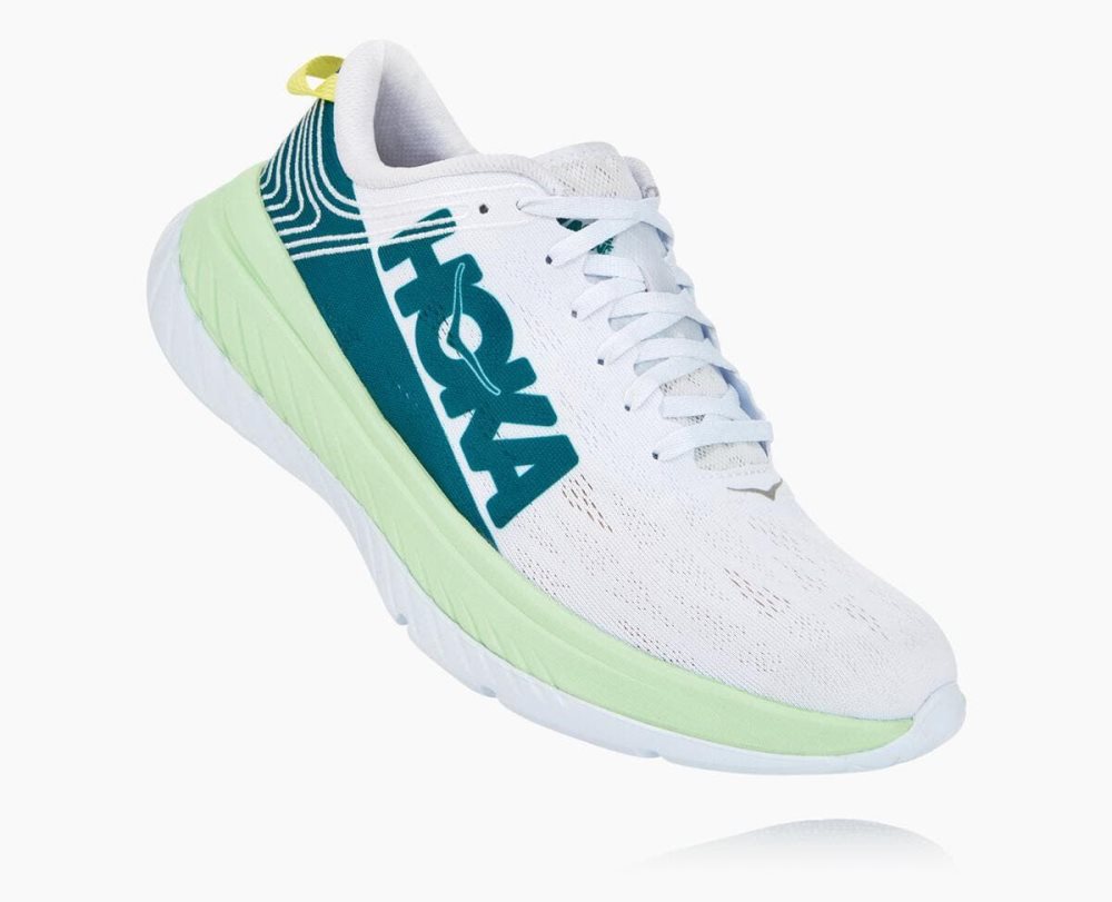 Green Grey / White Hoka Carbon X | 674930GJQ