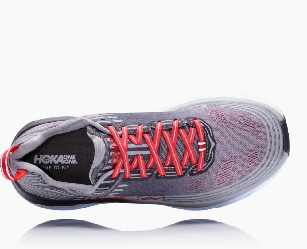 Grey Hoka Bondi 6 Wide | 584097BSO