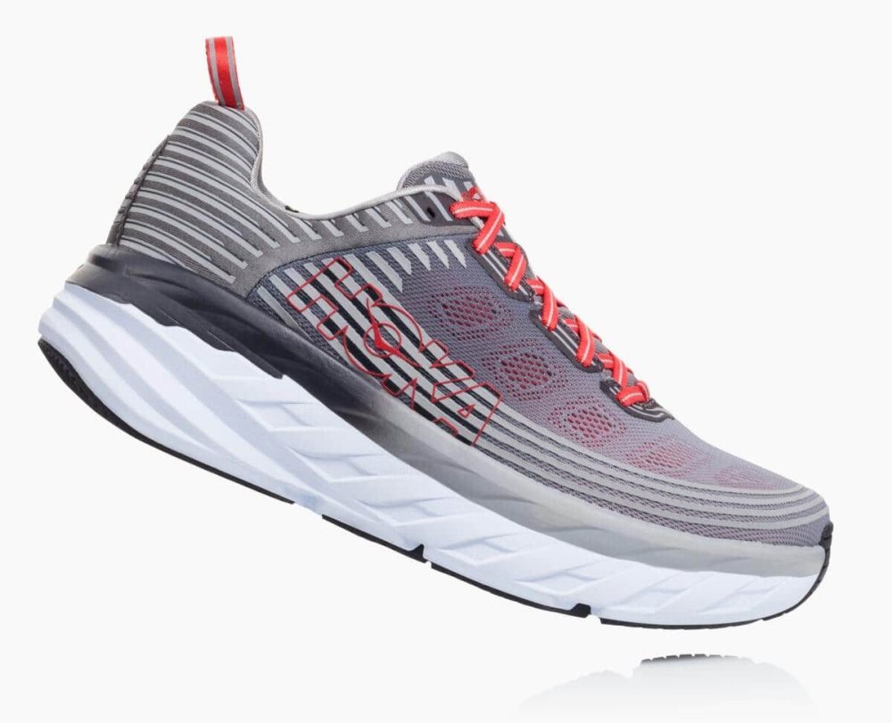 Grey Hoka Bondi 6 Wide | 819370BHE