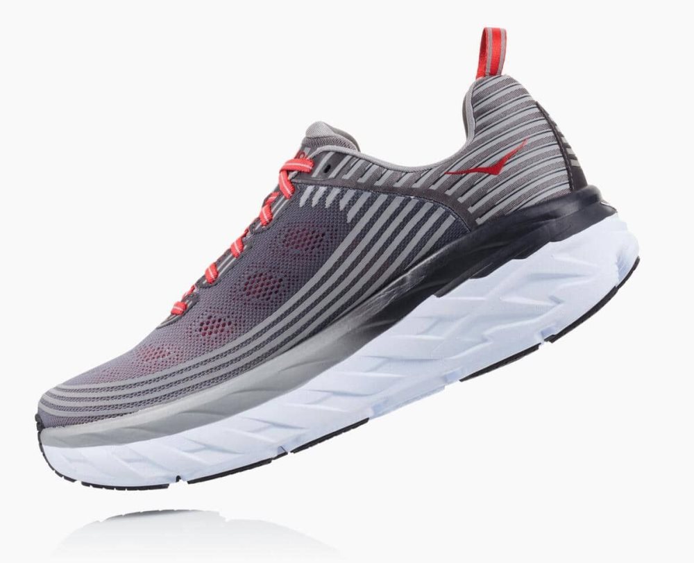 Grey Hoka Bondi 6 | 027634ORN