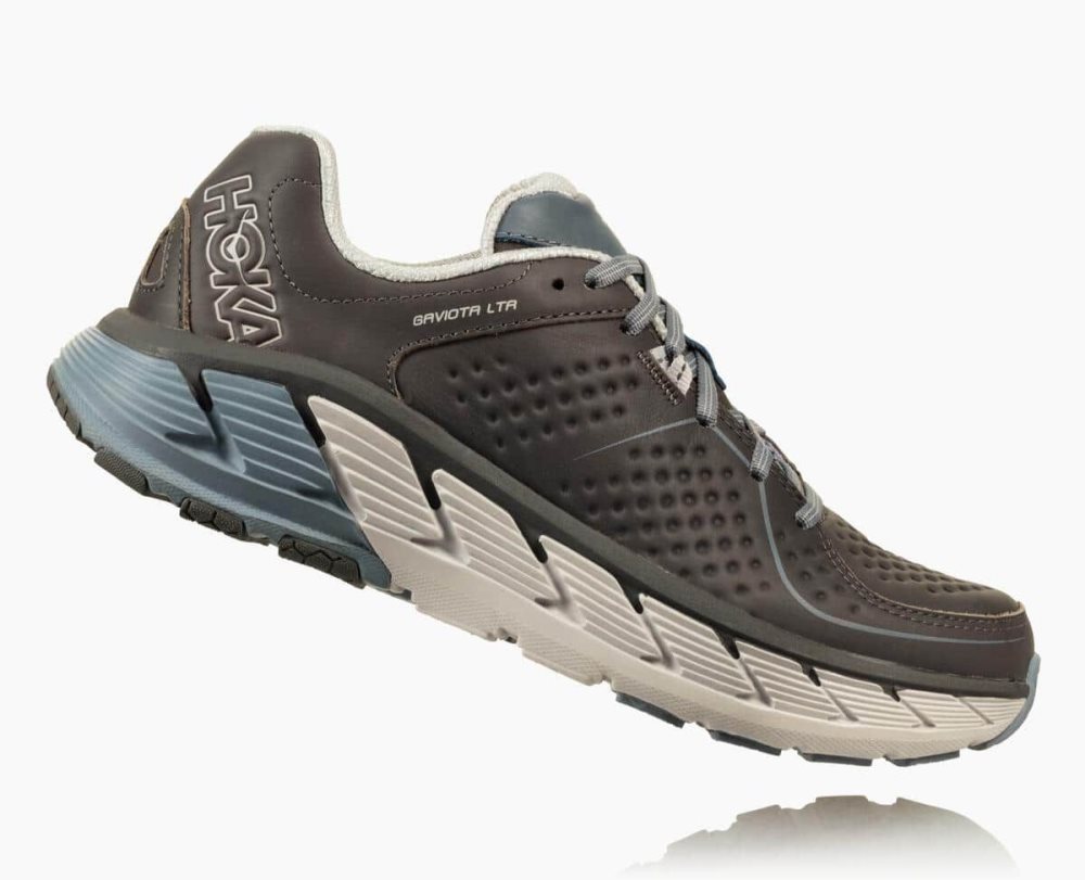 Grey Hoka Gaviota Leather Wide | 725964BRP