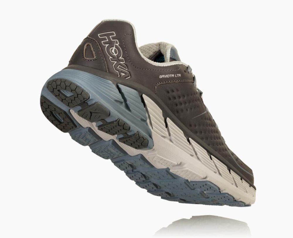 Grey Hoka Gaviota Leather Wide | 725964BRP