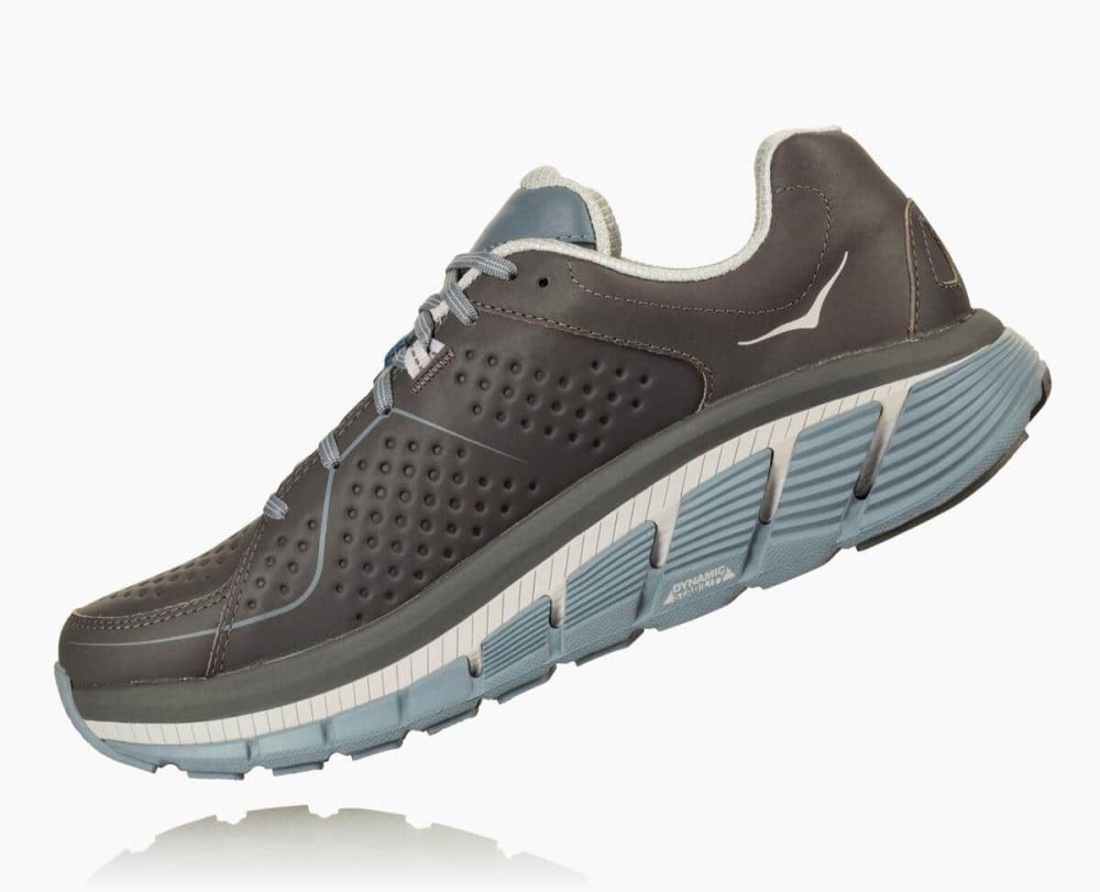 Grey Hoka Gaviota Leather Wide | 725964BRP