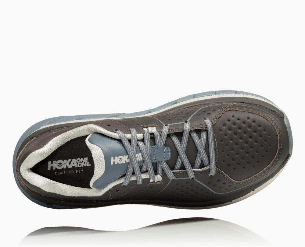 Grey Hoka Gaviota Leather Wide | 725964BRP