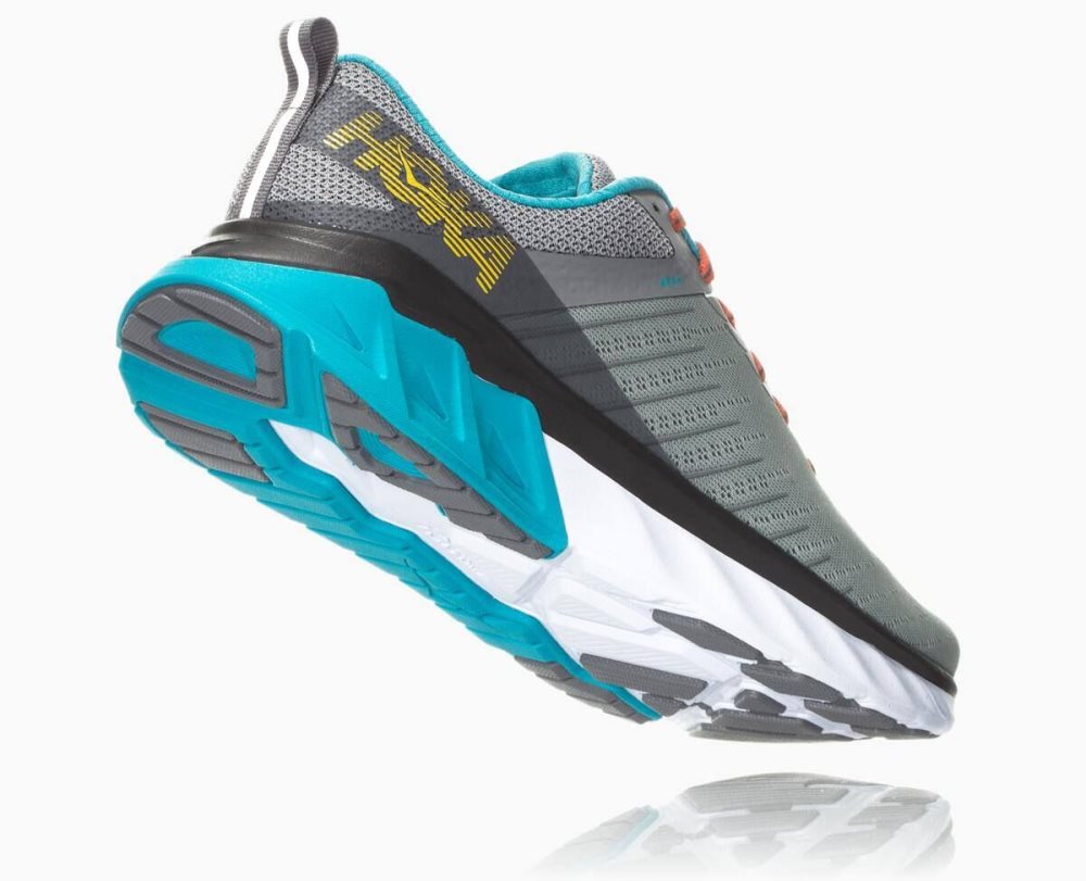 Grey / Blue Hoka Arahi 3 Wide | 067841HEB