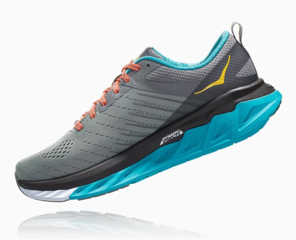 Grey / Blue Hoka Arahi 3 Wide | 067841HEB