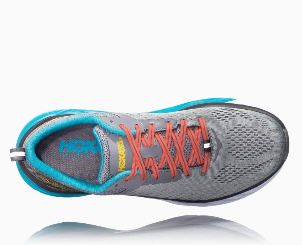 Grey / Blue Hoka Arahi 3 Wide | 067841HEB