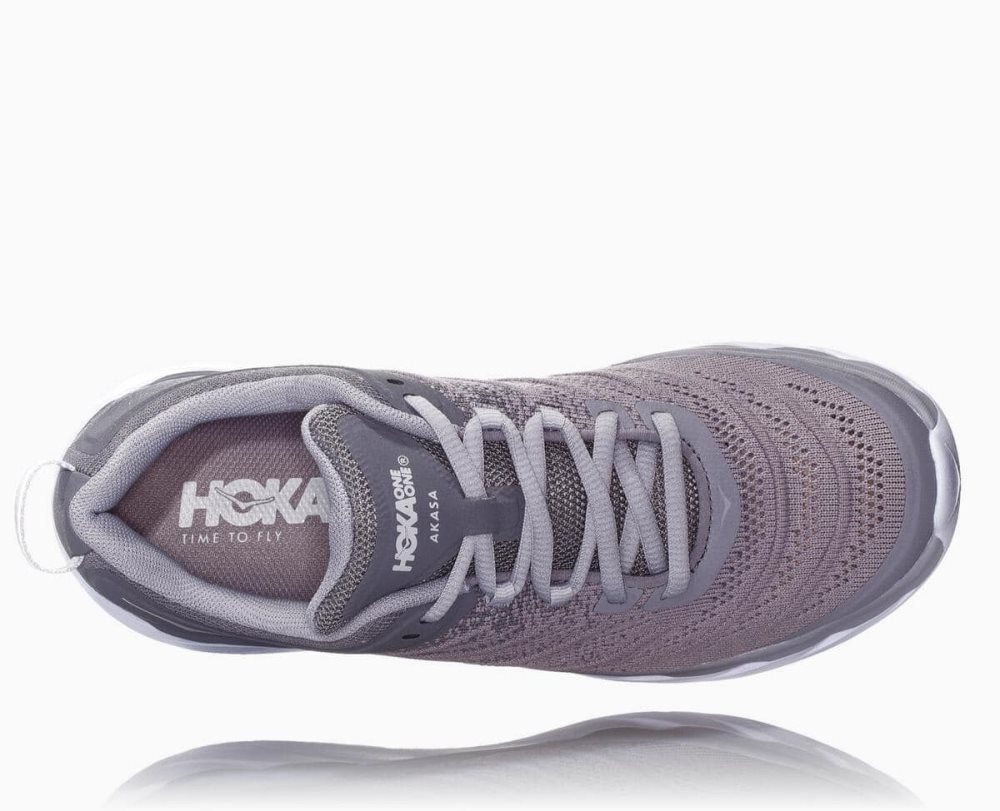 Grey / Silver Hoka Akasa Wide | 316294XVM