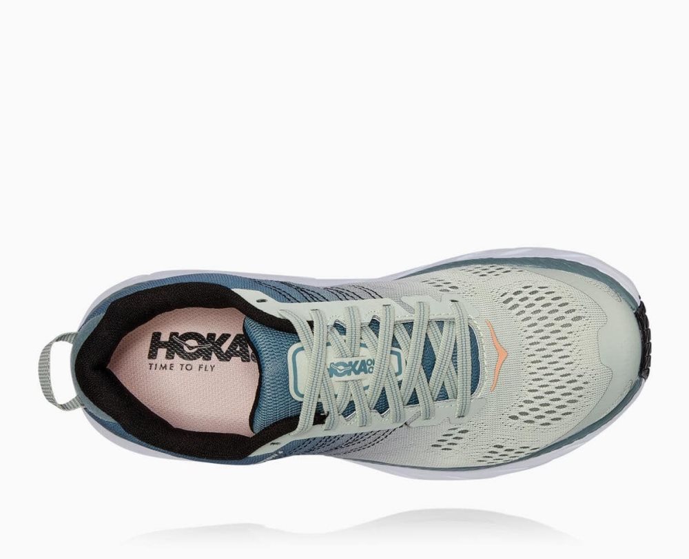 Lead/Sea Foam Hoka Clifton 6 Wide | 217405DRS