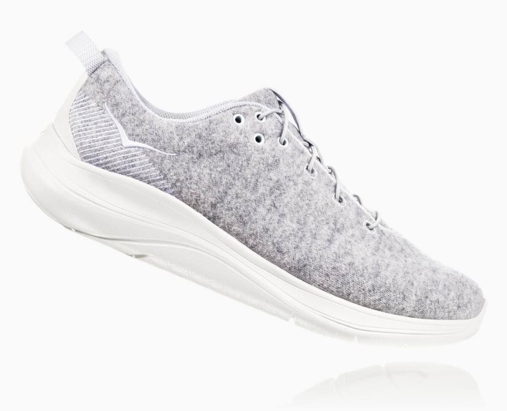 Lunar Rock/Blanc De Blanc Hoka Hupana Flow Wool | 145639FZB