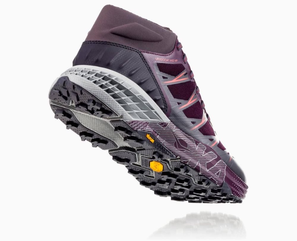 Obsidian / Purple Hoka Speedgoat Mid Waterproof | 617340WQK