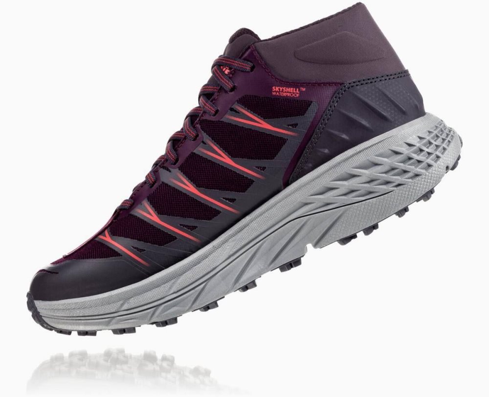 Obsidian / Purple Hoka Speedgoat Mid Waterproof | 617340WQK