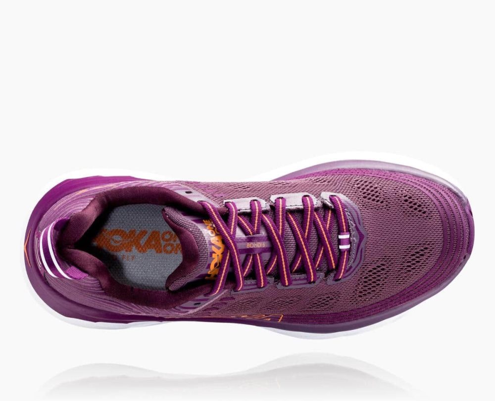 Purple Hoka Bondi 6 Wide | 048172VUM