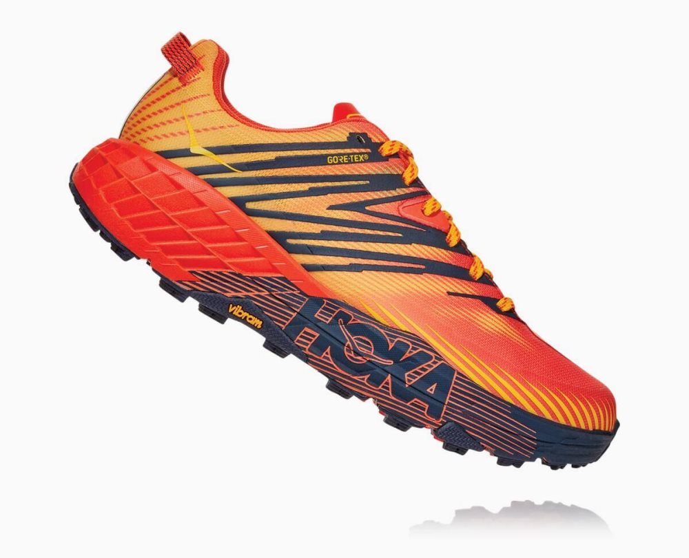 Red / Gold Hoka Speedgoat 4 GORE | 219380BTS