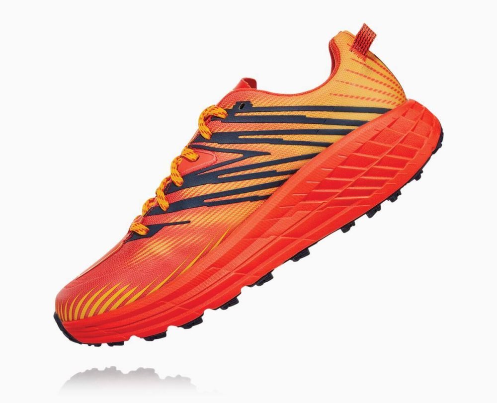 Red / Gold Hoka Speedgoat 4 GORE | 219380BTS