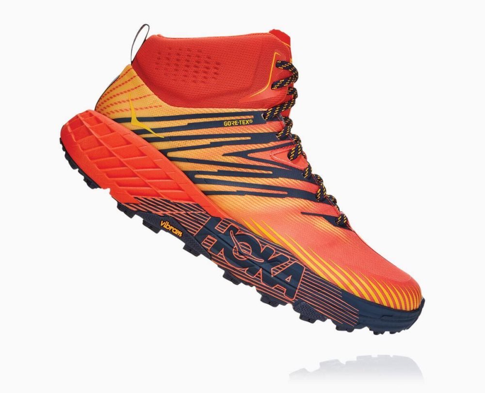 Red / Gold Hoka Speedgoat Mid GORE | 748563FYZ