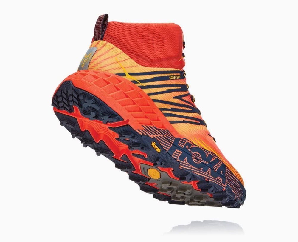 Red / Gold Hoka Speedgoat Mid GORE | 748563FYZ