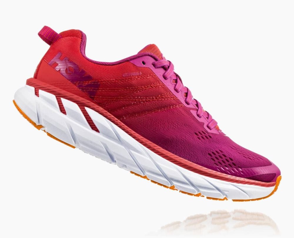 Red / Green Flower Hoka Clifton 6 Wide | 162594DMX