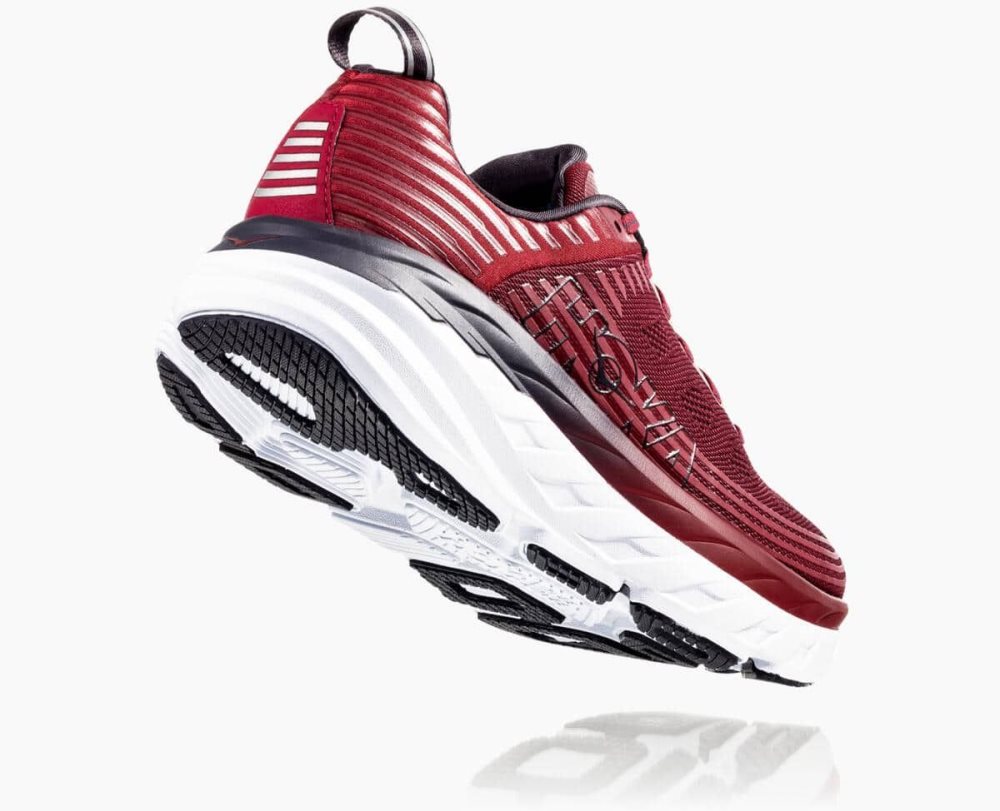 Red / Obsidian Hoka Bondi 6 Wide | 248536RAU